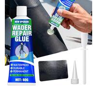 Wader Repair Glue, Fast-Drying, Waterproof, Flexible Wader Patch Kit, Dries Clear, Wader Repair Kit for Fixing Tears and Holes in Waders, Wetsuits, PVC Inflatables, Vinyl, and Outdoor Gear