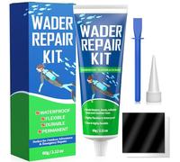 Wader Repair Glue, Flexible Waterproof Clear Seal with Patches, 60ML | UV & Crack-Resistant Bond with Precision Tip for Tears & Holes in Boots, Waders, Wetsuits, PVC Inflatables & Outdoor Gear