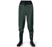 Waders for Men, Waterproof Overalls - Multifunction Waders Chest Waders Hicken Rubber Boots Waist Hip Waders Mens Hunting Fishing Bootfoot Breathable Elastic Waist PVC Nylon Waders Green