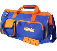 WADFOW WTG3A19-2 Tool Bag, Waterproof Wide Mouth Storage Bag with Adjustable Shoulder Straps for Professional and Daily Use,19-inch,Blue and Orange