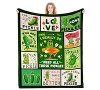 WADHULKTIL Pickle Gifts for Pickle Lovers, Pickle Lover Gifts, Pickle Blanket for Pickle Lovers, Pickle Themed Gifts, Funny Pickle Gifts Blanket on Birthday Christmas 50x60 in