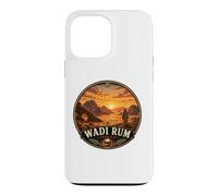 Wadi Rum Desert Landscape with Sunset and Camel Nomads Case for iPhone 13 Pro Max