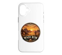 Wadi Rum Desert Landscape with Sunset and Camel Nomads Case for iPhone 16 Plus