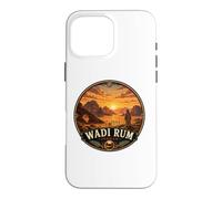 Wadi Rum Desert Landscape with Sunset and Camel Nomads Case for iPhone 16 Pro Max