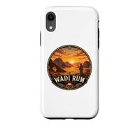Wadi Rum Desert Landscape with Sunset and Camel Nomads Case for iPhone XR