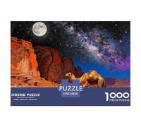 Wadi Rum Desert Night Wooden Jigsaw Puzzle Waterproof 1000 Piece Puzzles for Adults Challenging And Brainteasing Educational Games