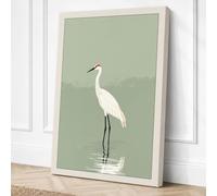 Wading Bird at Rest Canvas Wall Art Print 30x20 Inch (76 x 51 cm)
