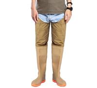 Wading Boots Waterproof Fishing Boots for Those Who Wade in the Water with the Buttocks, Comfortable and Non-Slip PVC Longwater Boots, yellow, 6 UK