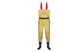 Wading Suit Wader Half-Body Waterproof Clothes Rain Pant Belt Rain Boots Leather Fork Pants Catch Fish Full Body One-Piece (Khaki 43)
