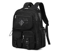 Wadirum Lightweight School Backpack for Girls and Boys Stylish Mesh Backpack for Teenagers Black