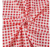 WADORN 1.1Yards Gingham Premium Cotton Quilting Fabric Sold by The Yard, 63" Width 100% Cotton Red and White Buffalo Plaid Sewing Fabrics for DIY Quilting Sewing Crafts Tablecloth Clothing Curtains