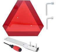 WADORN 1 Set Slow Moving Vehicle Sign with Mounting Bracket, Slow Moving Vehicle Triangle Sign Aluminum Outdoor Vehicles Warning Triangles for Golf Cart Tractor Club Cars Sightseeing Car Accessories