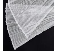 WADORN 1 Yards Ruffled Lace Trims, 57.1" Width Pleated Lace Fabric Trim Organza Chiffon Tulle Border Organza Ruffled Applique Trimming Sewing Craft for DIY Costume Dress Bag Wedding Home Decor, White