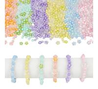 WADORN 1050Pcs 30 Styles Acrylic Assorted Beads, Candy Color Acrylic Pastel Flower Star Colorful Macaron Cute Loose Bulk Kawaii Spacer Beads for DIY Bracelet Necklace Jewelry Making