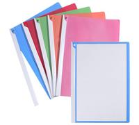 WADORN 10Pcs 5 Colors Clear File Folder with Swing Clip, Plastic Report Covers Binder for A4 & Letter Size Business Interview Resume Holder Presentation Files Organization Office Document Storage Use