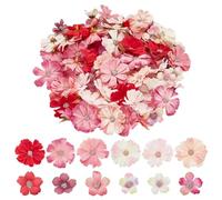 WADORN 120pcs Colorful Faux Flower Heads, 12 Colors Silk Cloth Artificial Small Flowers Rose Daisy Peony Flower Decoration DIY Flower Craft for Wreath Making Wedding Home Party Decor, Mixed Color1