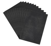 WADORN 12Pcs Aida Cloth 14 Count Black Cross Stitch Fabric, 8.3 by 5.5 Inch Pre-Cut Embroidery Cross Stitch Fabric Handmade Needlework Classic Reserve Aida Cloth for DIY Handicrafts Garment Craft