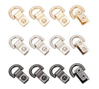 WADORN 12pcs Purse Side Clip Buckles, 3 Colors Handbag Suspension Clasps Shoulder Bag Chain Strap Connector with D-ring Alloy Die Casting Bag Hardware Accessories