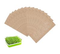 WADORN 15Pcs Jute Grow Mat for Microgreens, 13.9x6.2 Inch Hydroponics Seed Sprouting Mat Pad Microgreens Growing Kit Plant Hemp Fiber Grow Mat Indoor Production for Germination Sprouts