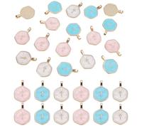 WADORN 18Pcs Flat Round Enamel Cross Charms, 3 Colors Alloy Crucifix Charm Pendants Small Easter Bible Charms Religious Christian Gift for DIY Bracelet Necklace Earring Jewelry Making