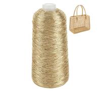 WADORN 1mm x 519 Yards Thin Twine Gold Metallic Macrame Cord Polyester Macrame Cord Beading String Trim Cords for Jewelry Making DIY Crafts Gift Wrapping Ornaments Hanging Crocheting Pendants