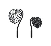 WADORN 2 Styles Turtleback Metal Decorative Garden Stakes, Funny Plant Metal Outdoor Statues Turtleback Leaves Silhouette Ornament Gifts Funny Plant Outdoor Decor for Garden Backyard Lawn Walkways