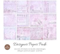 WADORN 24pcs Pink Floral Double Sided Scrapbook Paper 12x12 Inch Flower Patterned Square Background Paper for DIY Craft Scrapbooking Supplies Journal Card Making Decoration