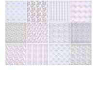 WADORN 24pcs Pink Floral Double Sided Scrapbook Paper 12x12 Inch Pink Flowers Patterned Square Background Paper for DIY Craft Scrapbooking Supplies Journal Card Making Decoration