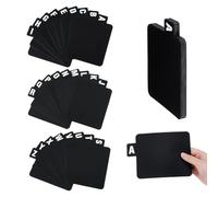 WADORN 26 Pack Vinyl Dividers Black Record Storage A-Z Alphabetical Index Tabs Organizer Shelf Separators for Album Covers Comic Home DJ Setup Music Library Binder Collection