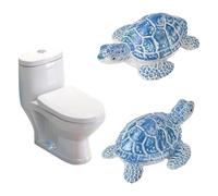 WADORN 2Pcs Turtle Toilet Bolt Covers Decorative, Sea Turtle Toilet Screw Cover Cap Cute Caps for Bottom of Bathroom Toilets Accessories for Coastal Home Beach Bathroom House Decor, Blue