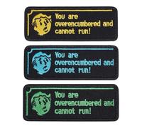 WADORN 3 Color Overburdened Embroidered Patch, Funny Tactical Morale PVC Patches Humor Meme Patches for Tactical Backpacks Caps Bags Vest Military Uniforms Accessories Hiking Bag Outdoor Enthusiasts