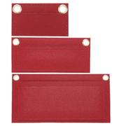 WADORN 3 Sizes Felt Organizer Insert for Women Pochette, Mini Wallet Insert Organizer Clutch Envelope Bag Conversion Bag in Bag Multi-Pocket Insert Liner for YSL UPTOWN Pochette, Red