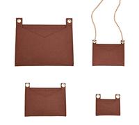 WADORN 3 Sizes Purse Oganizer Insert without Chains, Felt Handbag Insert Liner with Eyelet Pouch Purse Clutch Crossbody Conversion Inside Storage Envelope Bag Pochette Accessories for Holder Wallet