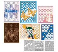 WADORN 3Pcs Lace Grid Frame Metal Cutting Dies Stencils, Flower Background Frame Carbon Steel Cutting Die Set for DIY Scrapbooking Making Grid Border Embossing Template for Photo Album Paper Card