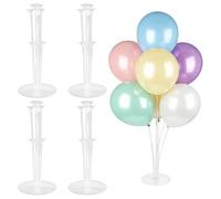 WADORN 4 Sets Balloon Stand Kit, Balloons Sticks Holder with Base Balloon Table Centerpiece Stand Decoration Easy Assembly for Party Birthday Wedding Festival Christmas Gender Reveal Graduation