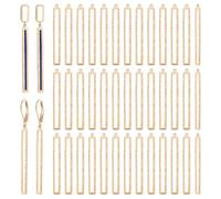 WADORN 40Pcs Brass Rectangle Charm, Gold Geometric Pendants Bulk Hollow Rectangle Frame Pendant Rectangle Open Back Bezel Charms for For DIY Jewelry Making Earring Bracelet Keychain Accessories