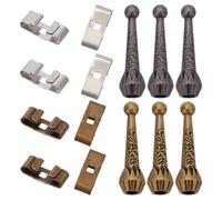 WADORN 48Pcs Bolo Tie Finding Kit 2 Color Iron Bolo Tie Slides Pattern Clasps Antique Bronze Silver Bolo Tie Tips Replacement End Cap with Metal Cord End for Bolo Tie Making DIY Wallet Bag Supplies