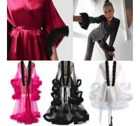 WADORN 5.4 Yards Marabou Feather Boa, Fluffy Marabou Feather Boa Sewing Trim for Costume Wedding Party Decor Happy Marabou Feather Boa Long Marabou Feather Boa for Halloween Christmas Decor, Black