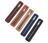 WADORN 5 Colors PU Leather Zipper, Handbag Sewing Zipper Frames with Hole Rec Zippers Bulk Coil Zippers Fixed Frame for DIY Bag Jeans Shoes Handicraft Accessories, 7.09x1.38 Inch