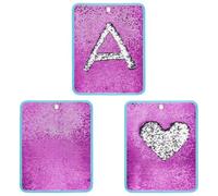 WADORN 5Pcs Sequin Sensory Fabric Wall Pad Interactive Sensory Mats Touch Pads Sense Sequin Flip Fabric Mat Wall Hangings Decoration for Early Learning and Tactile Play