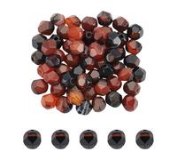 WADORN 60Pcs Faceted Natural Agate Beads Strands, 6mm Agate Gemstone Loose Beads Opaque Gemstone Stone Rondelle Beading Spacer for DIY Crafts Jewelry Making Necklace Bracelet Earring, 13.78'' Long