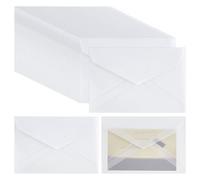WADORN 60Pcs Vellum Paper Envelopes, 4.8x6.8 Translucent Glassine Envelopes A6 Frosted Clear Wedding Invitation No Self Sealing Greeting Card Bags for Birthday Seeds Stamp Photos Lottery Tickets
