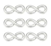 WADORN 6Pcs 925 Sterling Silver Infinite Symbol Charms Bulk, Mini Infinity Linking Pendants Connector Antique Silver Jewelry Connectors for DIY Crafts Necklace Bracelet Earring Jewelry Making