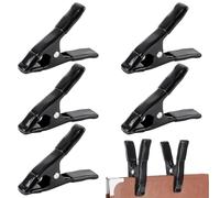 WADORN 7pcs 4" Spring Clamps, Heavy Duty Metal Strong Clips Clamps Black Large Background Clips Sets for Art Crafts Woodworking Backdrop Photography Furniture Garden Indoor Outdoor Use