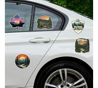 WADORN 7Pcs National Parks Vinyl Decal Car Sticker, Self Adhesive Outdoor Nature Hiking Advanture Landscape Car Decal Waterproof Reflective Vinyl Funny Sticker for Cover Scratches Window Truck Bumper