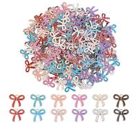 WADORN 92Pcs 2 Styles Enamel Bowknot Charms, Bulk Alloy Bow Tie Pendants Multicolor Bow Tie Charms Cute Bowknot Links Pendant for Earrings Keychains DIY Jewelry Making Accessories, Random Color