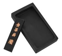 WADORN Chinese Calligraphy Inkstone with Ink Stick, Traditional Chinese Ink Stones Inkwell Dish Sumi Drawing Ink Stone Tray for Traditional Calligraphy Practice Painting Drawing New Year Couplets