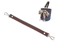 WADORN Cowhide Leather Purse Handle Strap, 13 Inch Leather Short Handbag Handle Strap Replacement Clutch Bag Handles DIY Bag Making Accessories for Wallet Tote Shoulder Bag Crochet Pochette, Brown