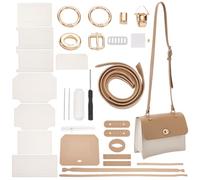 WADORN DIY PU Leather Crossbody Bag Making Kit, Women‘s Crossbody Handbag Sew on Making Tool for DIY Purse Making Handmade Crossbody Kintting Sets for Birthday Christmas Valentine's Day, White