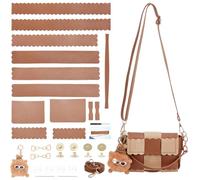WADORN DIY PU Leather Purse Making Kit, Crossbody Shoulder Bag Making Set, Camel